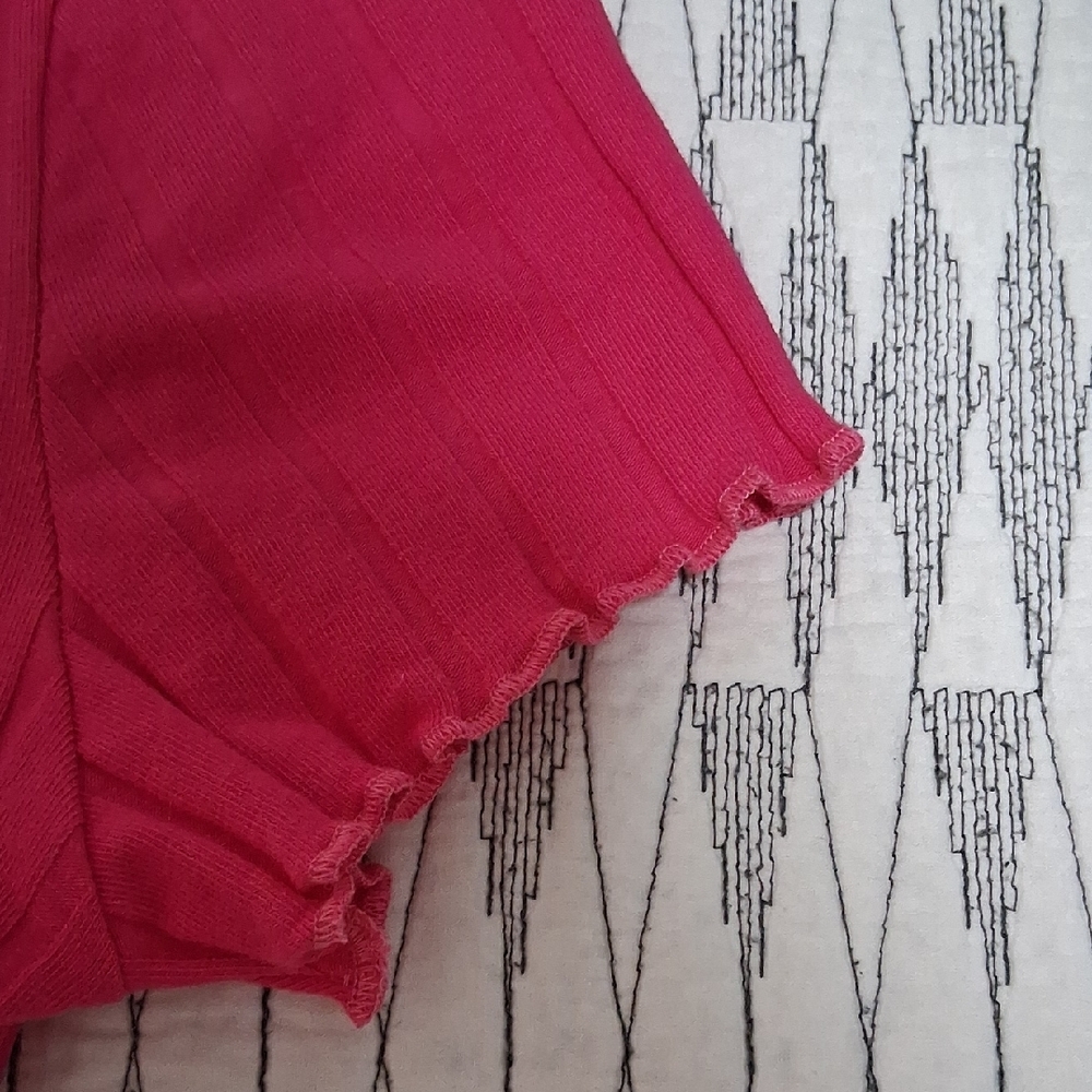 Pink Ribbed Bodysuit - Picture 6 of 7